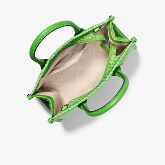 Mirella Small Ombré Logo Tote Bag in Jungle Green - Picture 2 of 3